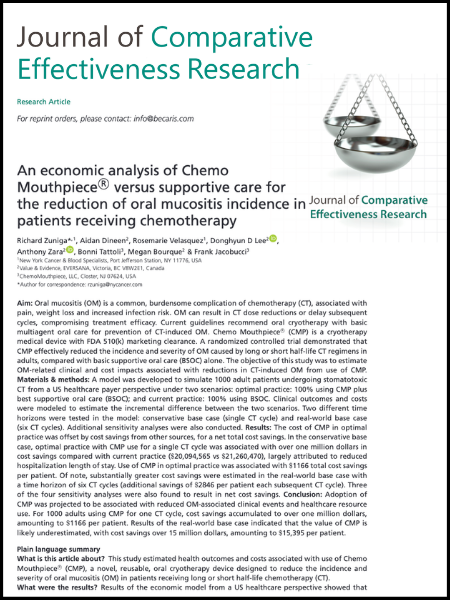 Journal of Comparative Effectiveness Research Cover Page